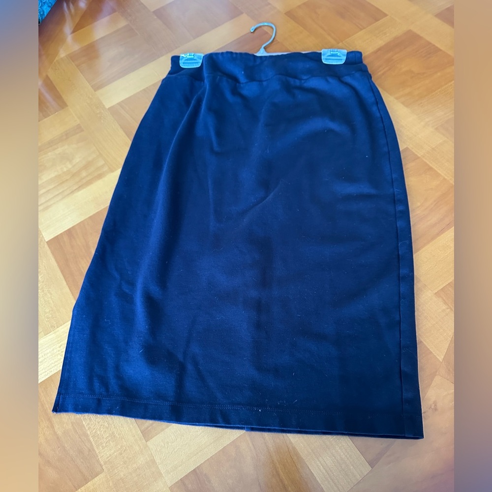 Nine West M Pencil Skirt Black Knee Length Soft Comfy Stretchy Office Corporate